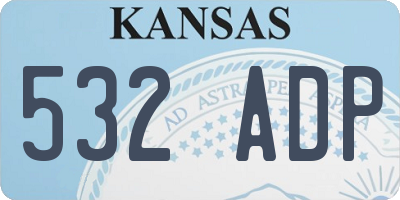 KS license plate 532ADP