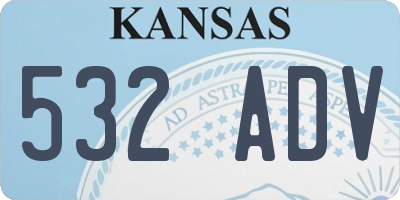 KS license plate 532ADV