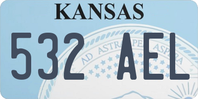KS license plate 532AEL