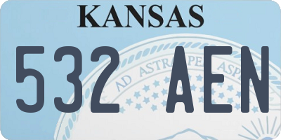 KS license plate 532AEN