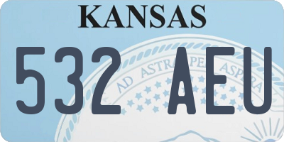 KS license plate 532AEU