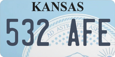 KS license plate 532AFE