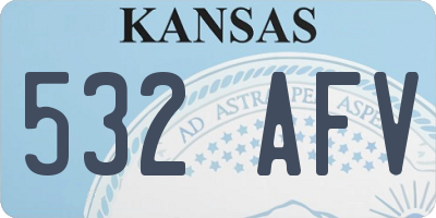 KS license plate 532AFV