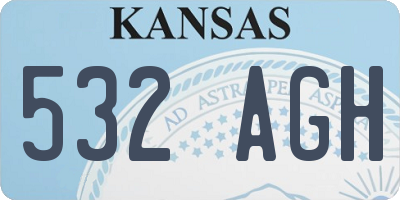 KS license plate 532AGH