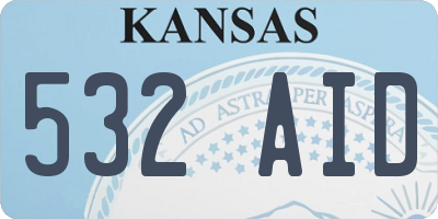 KS license plate 532AID