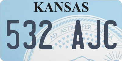 KS license plate 532AJC
