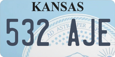KS license plate 532AJE