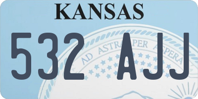 KS license plate 532AJJ