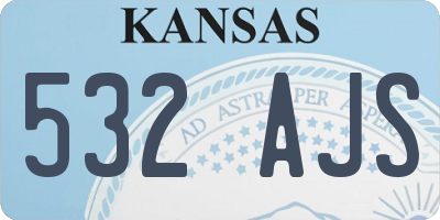 KS license plate 532AJS