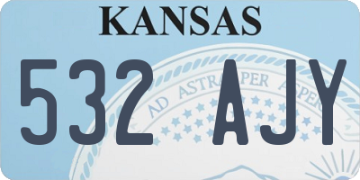KS license plate 532AJY