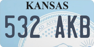 KS license plate 532AKB