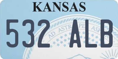 KS license plate 532ALB