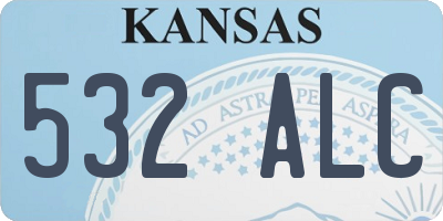 KS license plate 532ALC