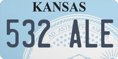 KS license plate 532ALE