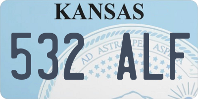 KS license plate 532ALF