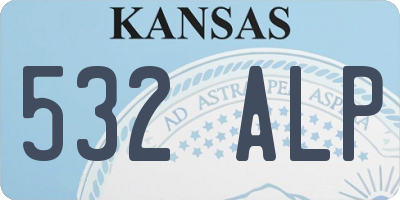 KS license plate 532ALP
