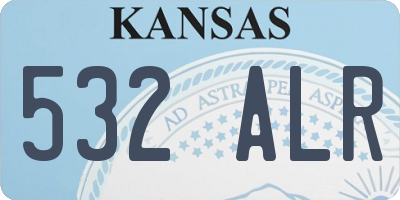 KS license plate 532ALR
