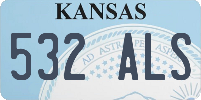 KS license plate 532ALS