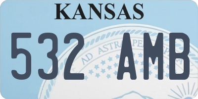 KS license plate 532AMB