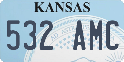 KS license plate 532AMC