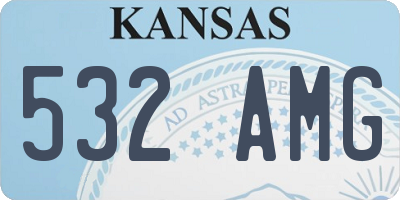 KS license plate 532AMG