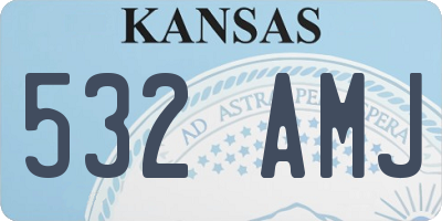 KS license plate 532AMJ
