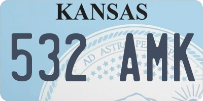 KS license plate 532AMK