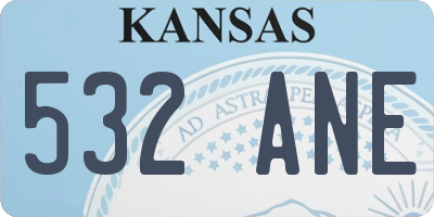 KS license plate 532ANE
