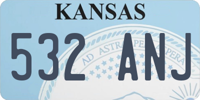 KS license plate 532ANJ
