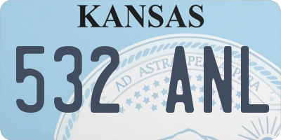 KS license plate 532ANL
