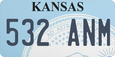 KS license plate 532ANM