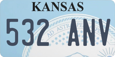 KS license plate 532ANV