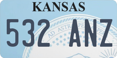 KS license plate 532ANZ
