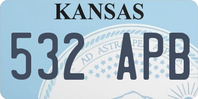 KS license plate 532APB