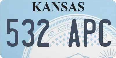 KS license plate 532APC