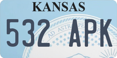 KS license plate 532APK