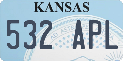 KS license plate 532APL