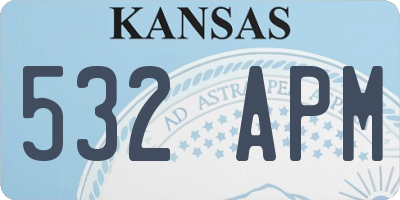 KS license plate 532APM