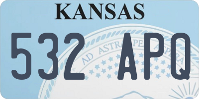 KS license plate 532APQ