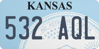 KS license plate 532AQL