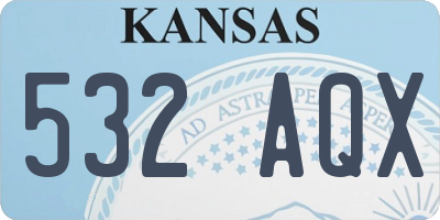 KS license plate 532AQX
