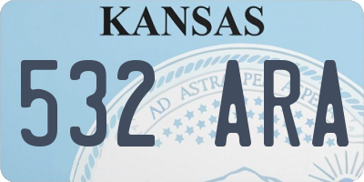 KS license plate 532ARA