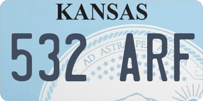 KS license plate 532ARF