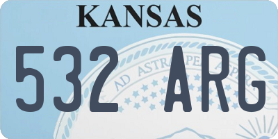 KS license plate 532ARG