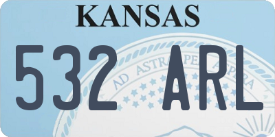 KS license plate 532ARL