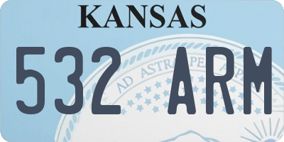 KS license plate 532ARM