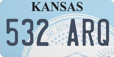 KS license plate 532ARQ