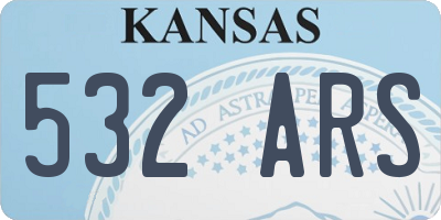 KS license plate 532ARS