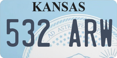 KS license plate 532ARW