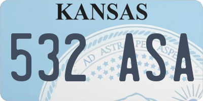 KS license plate 532ASA